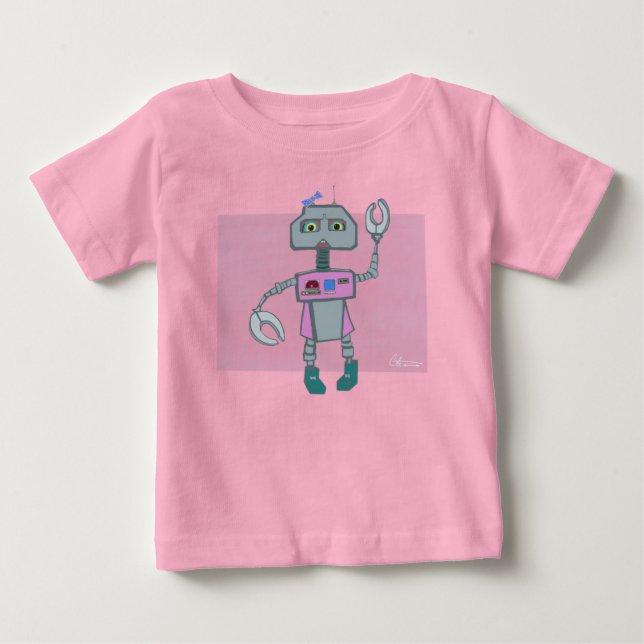 T-shirt Pour Bébé Roberta Robot habille des arcs (Devant)