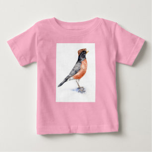 T-shirt Pour Bébé Robin Bird en Casquette