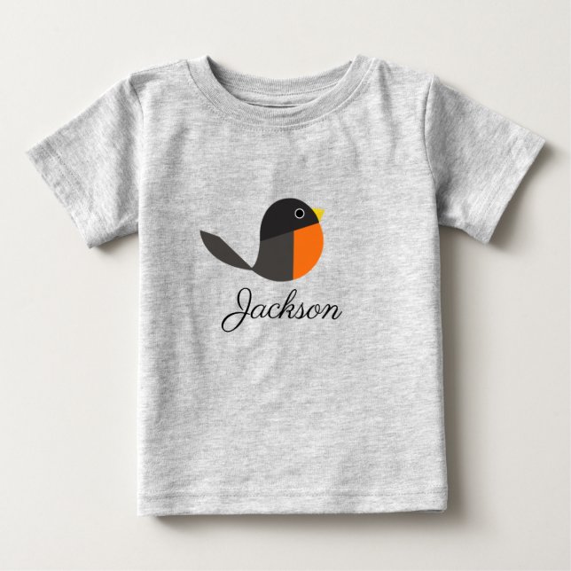 T-shirt Pour Bébé Robin Birds (Devant)
