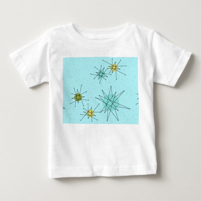 T-shirt Pour Bébé Robin's Oeuf Blue Starbursts Tutu Bodysuit (Devant)