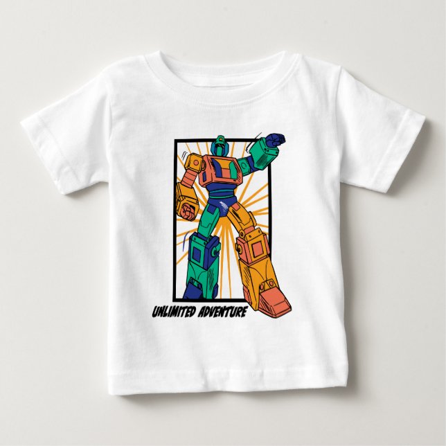 T-shirt Pour Bébé Robot de guerrier géant : Aventure illimitée (Devant)