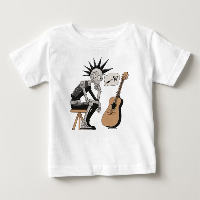 T-shirt Pour Bébé Robot de musique confus (Devant)