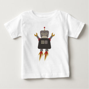 T-shirt Pour Bébé Robot drôle de rétrofusée
