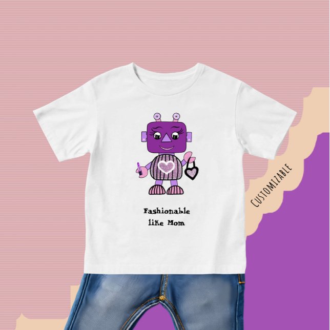 T-shirt Pour Bébé Robot élégant  (Créateur téléchargé)