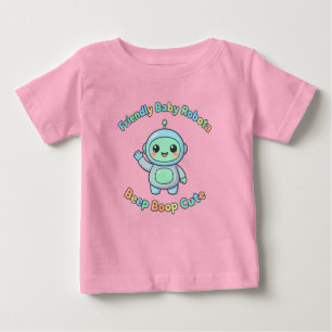 T-shirt Pour Bébé Robot en coton amusant et ludique