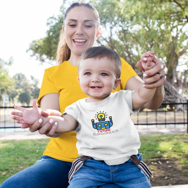 T-shirt Pour Bébé Robot Kids (baby future engineer newborn clothes summer outfits gifts.)