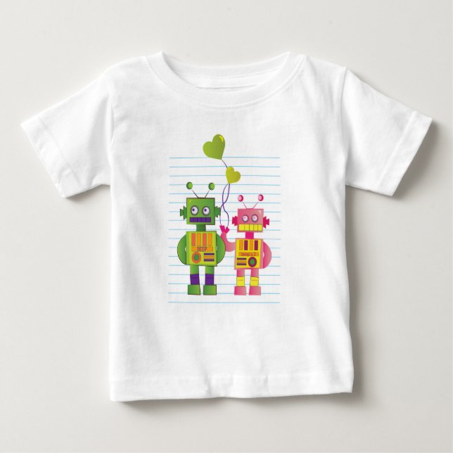 T-shirt Pour Bébé Robot Love (Devant)