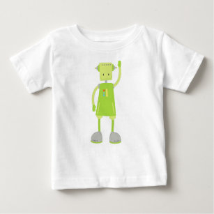 T-shirt Pour Bébé Robot mignon, Robot drôle, Robot idiot, Robot vert