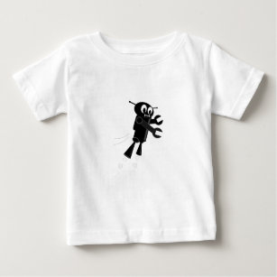 T-shirt Pour Bébé Robot volant noir