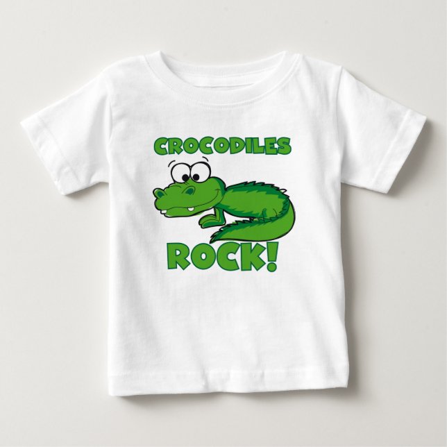 T-shirt Pour Bébé Roche de crocodiles (Devant)