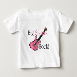 T-shirt Pour Bébé Roche de grandes soeurs