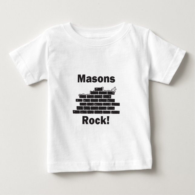 T-shirt Pour Bébé Roche de maçons (Devant)