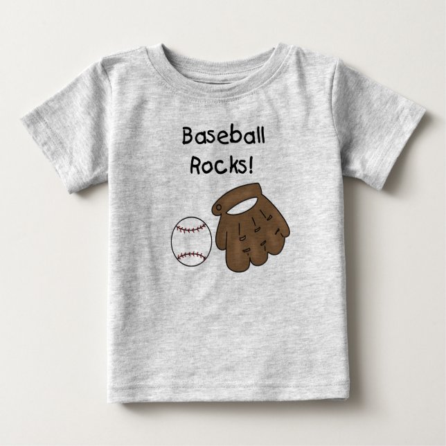 T-shirt Pour Bébé Roches de base-ball (Devant)