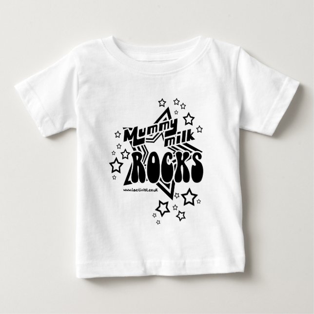 T-shirt Pour Bébé Roches de lait de maman (Devant)