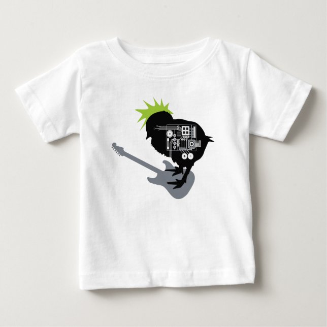 T-shirt Pour Bébé Rock Chick Green Romper (Devant)