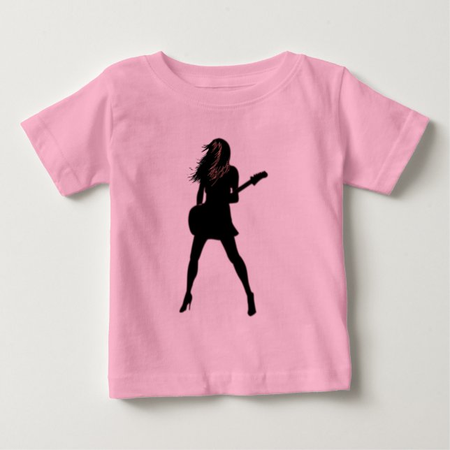 T-shirt Pour Bébé Rock Lady - (Devant)