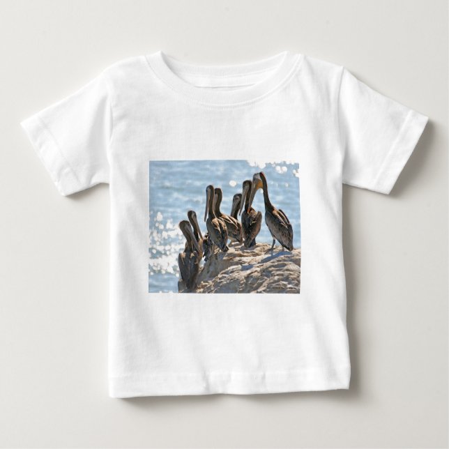T-shirt Pour Bébé Rock pélican (Devant)