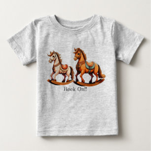 T-shirt Pour Bébé Rock Sur Rocking Horse