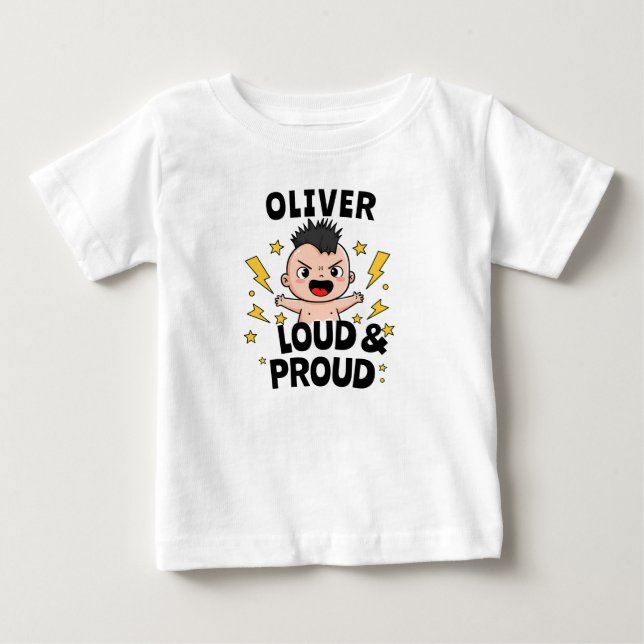 T-shirt Pour Bébé Rockeur Punk Loud & Fier (Devant)