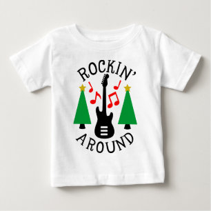 T-shirt Pour Bébé Rockin' autour de l'arbre de Noël