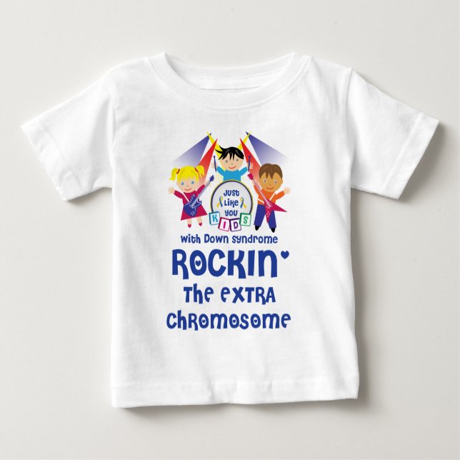 T-shirt Pour Bébé ROCKIN' Le Chromosome supplémentaire (Manches long (Devant)