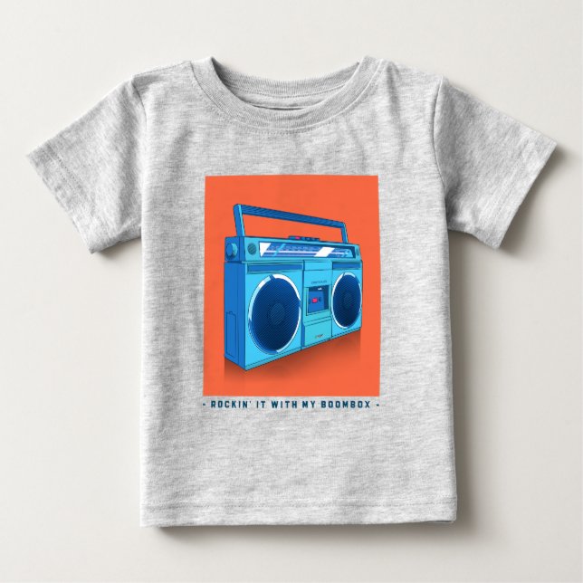 T-shirt Pour Bébé Rockin'it With my Boombox (Devant)