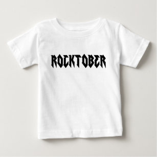 T-shirt Pour Bébé Rocktober Rock Music Black Print