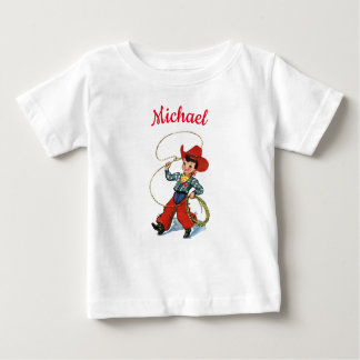 T-shirt Pour Bébé Rodéo cowboy avec corde lasso nom personnalisé gar