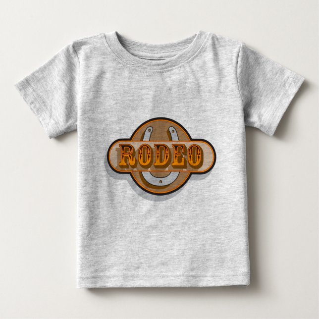 T-shirt Pour Bébé Rodeo Horseshoe (Devant)