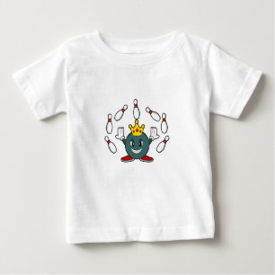 T-shirt Pour Bébé Roi à Bowling avec épingle de Bowling
