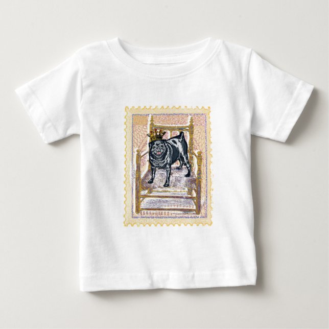 T-shirt Pour Bébé Roi de carlin (Devant)
