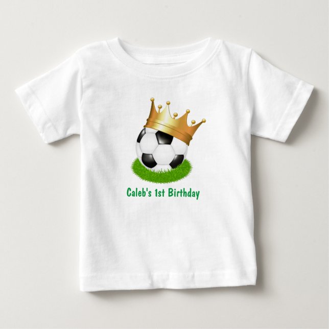 T-shirt Pour Bébé Roi de la star de football ONE 1er anniversaire pe (Devant)
