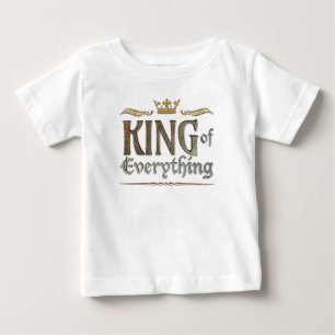T-shirt Pour Bébé ROI DE TOUT - Grand Couronne royale médiévale