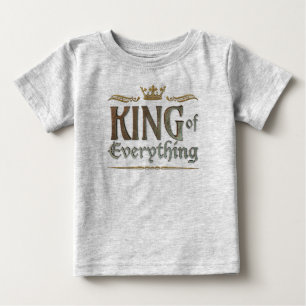 T-shirt Pour Bébé ROI DE TOUT - Grand Couronne royale médiévale