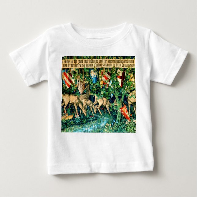 T-shirt Pour Bébé Roi médiéval Arthur William Morris (Devant)