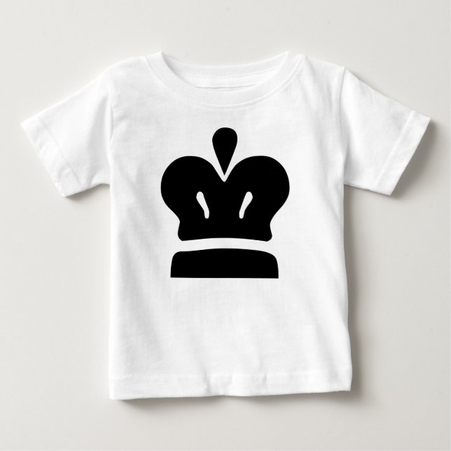 T-shirt Pour Bébé Roi noir (Devant)