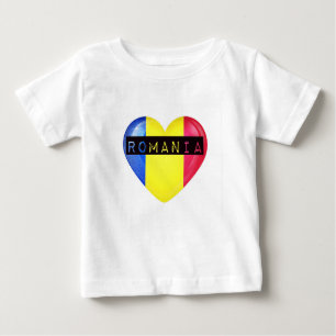 T-shirt Pour Bébé Romania Heart
