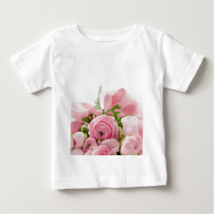 T-shirt Pour Bébé Romantique Mariage Love Soft Rose Flower Bouquet