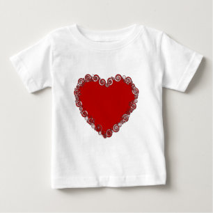 T-shirt Pour Bébé Romantique Valentine amour coeur rouge