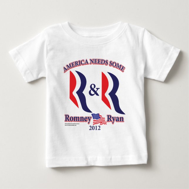T-shirt Pour Bébé Romney et Ryan (Devant)