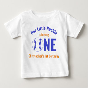 T-shirt Pour Bébé Rookie Baseball 1er anniversaire