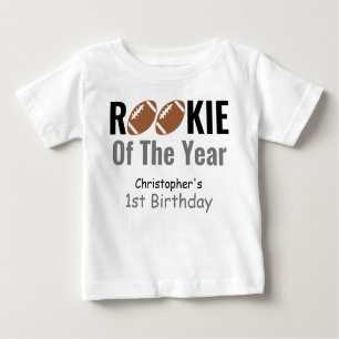 T-shirt Pour Bébé Rookie Football 1er anniversaire