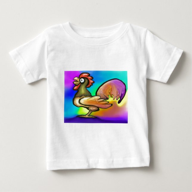 T-shirt Pour Bébé Rooster (Devant)