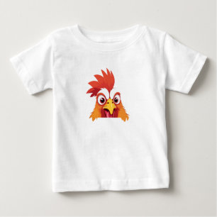 T-shirt Pour Bébé Rooster Peeking mignon adorable drôle dessin anima