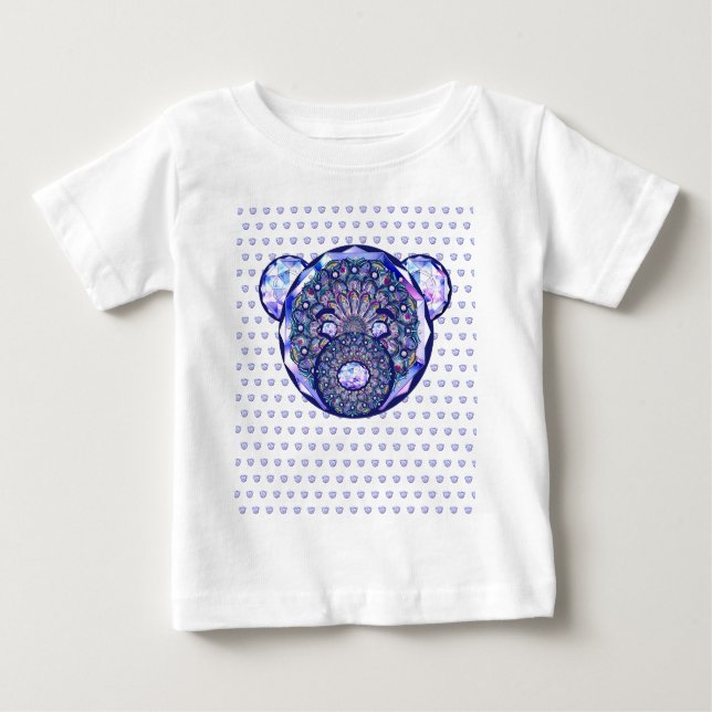 T-shirt Pour Bébé Rosace bleu ou rouge pour bébé&enfant (Devant)