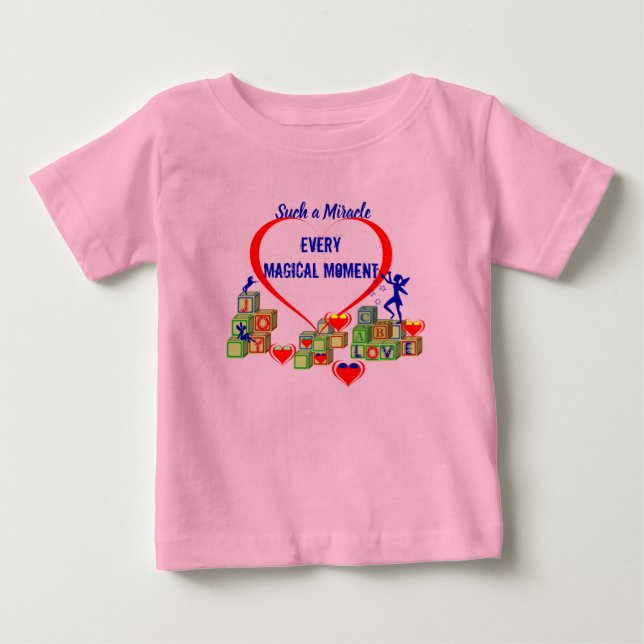 T-shirt Pour Bébé Rose - Bébé Mignon (Devant)