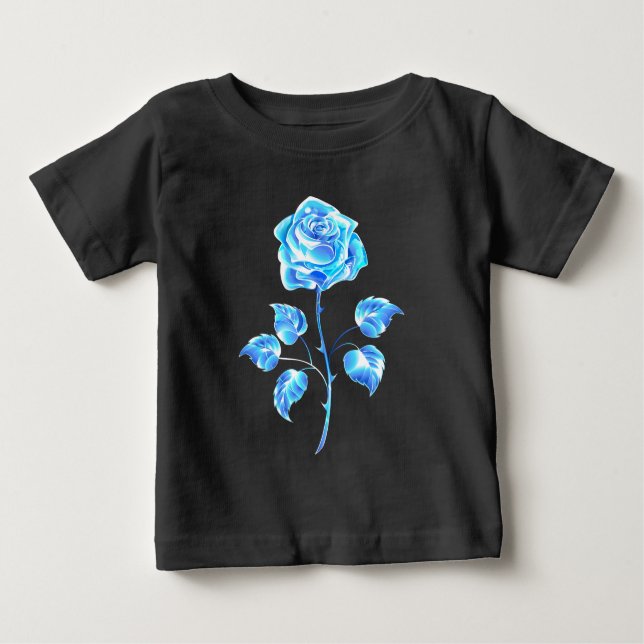 T-shirt Pour Bébé Rose bleu brûlant (Devant)