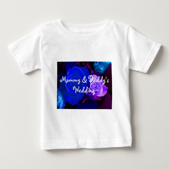 T-shirt Pour Bébé Rose bleu violet (Devant)