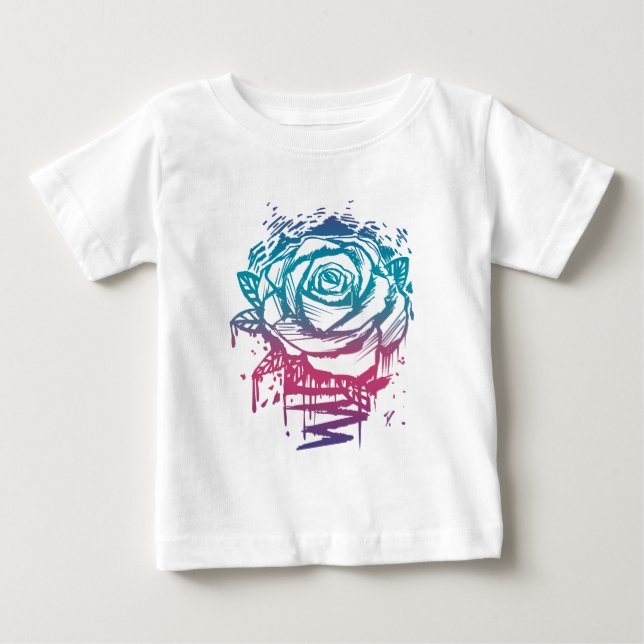 T-shirt Pour Bébé Rose Couleur Bonbon (Devant)