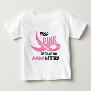 T-shirt Pour Bébé ROSE d'USAGE du cancer du sein I POUR MA NANA 33,2